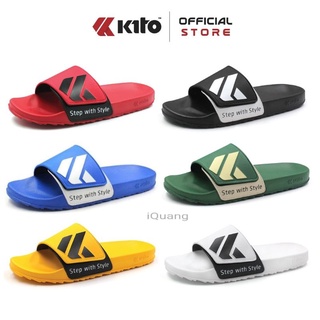 รองเท้าแตะสวม KITO​🇯🇵 AH68M รองเท้าแตะสวม แบบเปิดได้ ตีนตุ๊กแก โดนน้ำแห้งไว Size 40-43 Slipper