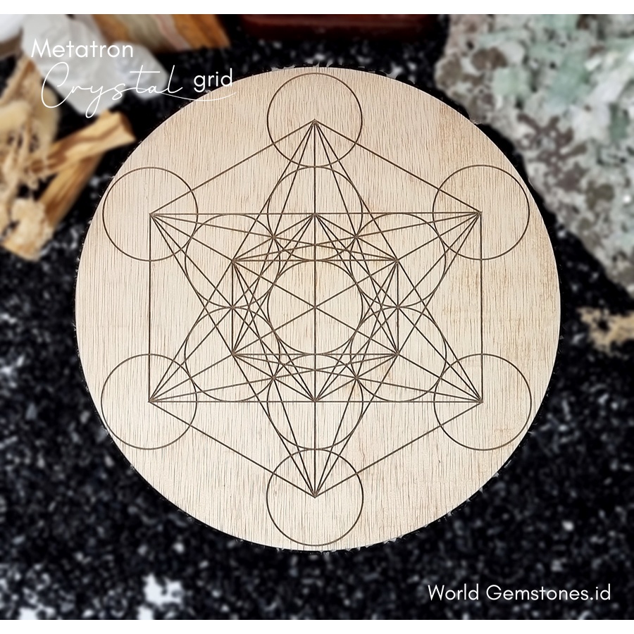 1.96.2G - Nabaiji Metatrons Cube Crystal Grid ขนาด 10 ซม. - 30 ซม. - คริสตัลบําบัด