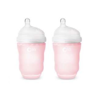 ขวดนม Olababy ขนาด 8 ออนซ์ แพ็คคู่ (2 ขวด) พร้อมจุกสำหรับ 3 เดือนขึ้นไป