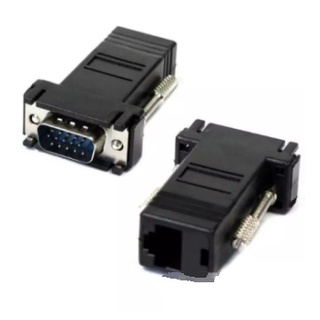 ตัวแปลง RJ45 (LAN) ตัวเมีย แปลงเป็น DB15 ตัวผู้ (Adapter Rj-45 to Male DB-15)