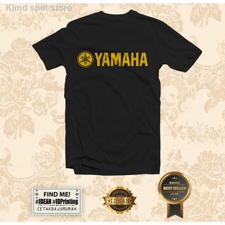 เสื้อยืด พิมพ์ลายมอเตอร์แข่งรถ Yamaha สีขาว