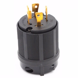 เครื่องกําเนิดไฟฟ้า NEMA L14-30P 30A 125v-250V ปลั๊ก US 4 Prong ตัวผู้ สีดํา 1 ชิ้น