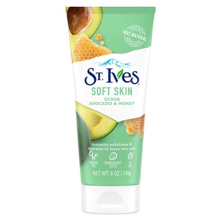 Free Delivery ST.Ives Soft Skin Avocado and Honey Scrub 170ml. Cash on delivery