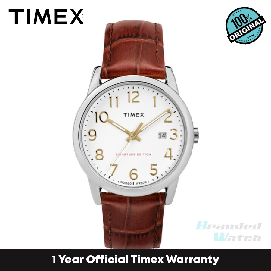 Timex TW2R65000 นาฬิกาข้อมือ สายหนัง สําหรับผู้ชาย