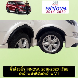 คิ้วล้อ3นิ้ว INNOVA 2016-2020 เรียบ ดำด้าน,ทำสีตัดดำด้าน V.1 Ao