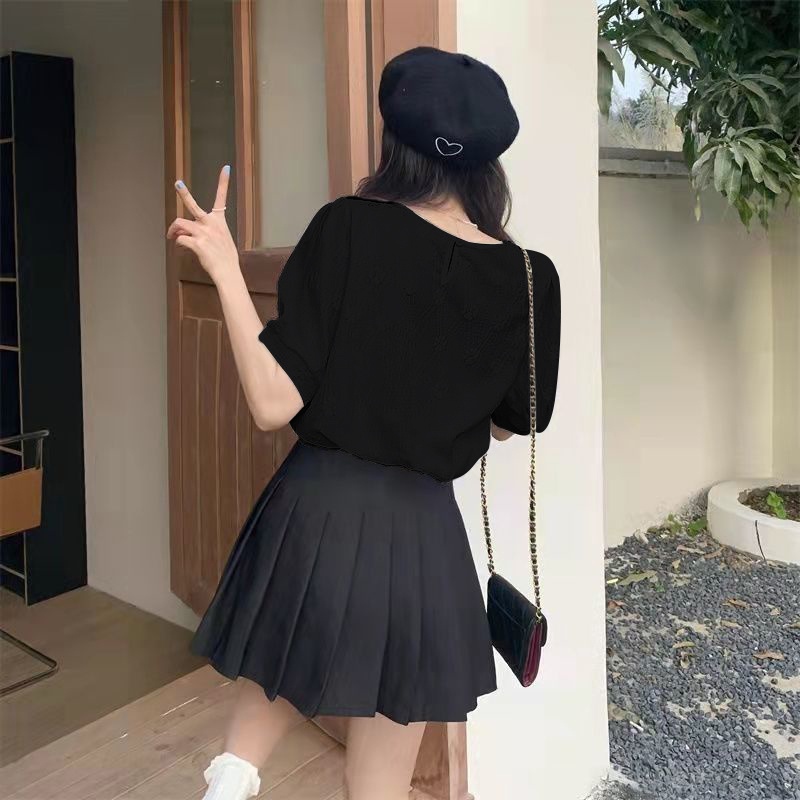 Monday2020 เสื้อผญแฟชั่น2022 🌼ใหม่เสื้อคอกลม แขนตุ๊กตา 🧸เสื้อเชิ้ตลายดอกไม้ 🌼 ทรงหลวม🌷 ใส่กับกระโปรงหรือกางเกงก็สวยหมด🌟 - รูปที่ 6