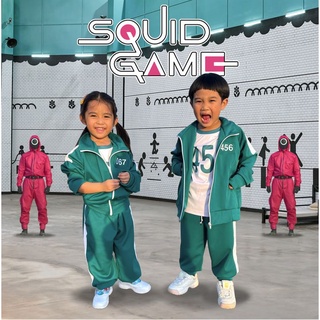 พร้อมส่ง ถูก แจ็คเก็ตเด็ก Squid game  กางเกงขายาว ทำได้ทุกเบอร์ #456 #สควิดเกม เล่นลุ้นตาย#ซีรี่ย์ มีสต็อก