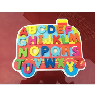 บล็อกไม้ ABC ของเล่นเด็กเสริมพัฒนาการ