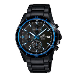 CASIO นาฬิกาข้อมือ รุ่น EFR-526BK-1A2V สีดำ-น้ำเงิน Fashion นาฬิกา ผู้หญิง