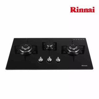 เตาฝัง 3 หัวเตา หน้ากระจกนิรภัย RINNAI รุ่น RB-713N-GB - สีดำ