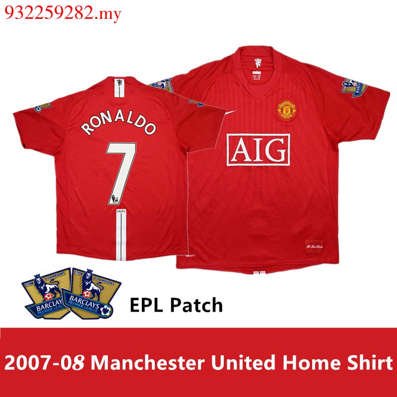 Manchester United 2007/08 Retro Away Jersey Men Adult –