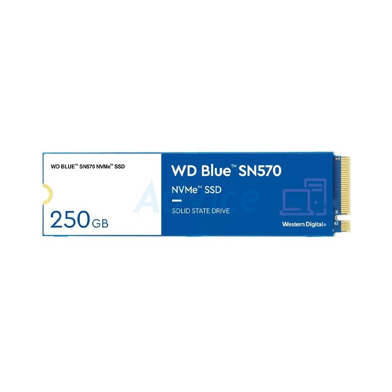 250 GB SSD M.2 PCIE WD BLUE SN570 (WDS250G3B0C) NVME(250 GB / PCIe 3.0 / Read 3 300 MB/s / Write 1 200 MB/s)