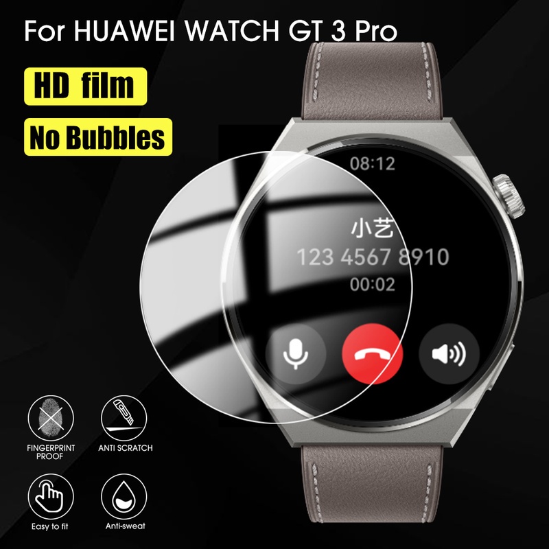1 ชิ้น HD ป้องกันรอยขีดข่วน กระจกนิรภัย ฟิล์มกันรอยหน้าจอ / เข้ากันได้กับ Huawei Watch GT3 Pro / อุปกรณ์เสริมสมาร์ทวอทช์