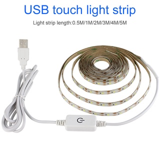 ใหม่ แถบไฟ LED 5V USB เซนเซอร์อินฟราเรด หรี่แสงได้ ปลั๊ก USB 2835 สําหรับแต่งหน้า