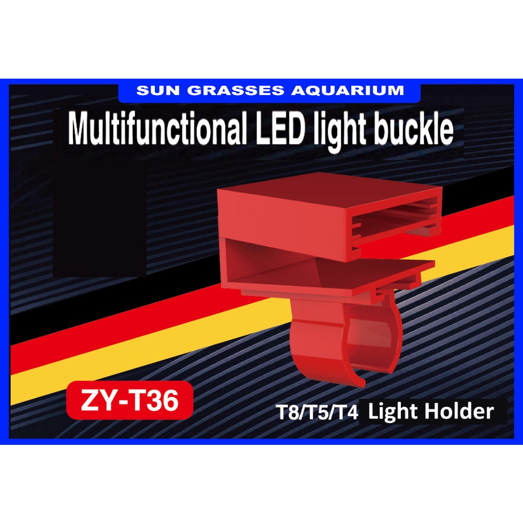 Fish Tank Light Clipper Side Mount T4 T5 & T8 Aquarium LED Light Holder 1 ชุด