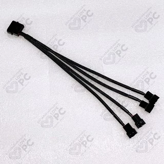 สายแปลงไฟ Molex เป็นขั้วจ่ายไฟพัดลม 4Pin [ออก4หัว]