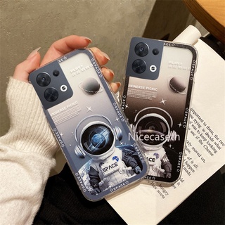 เคส 2022 OPPO Reno8 Pro Reno7 Z 7 Pro 5G เคสโทรศัพท New Cartoon Soft TPU Casing Shockproof Protective Phone Case Astronaut Pattern Phone Back Cover