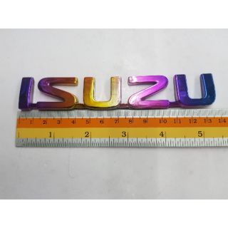 Logo Isuzu งานพลาสติก สีไทเท 13.5×2.3cm