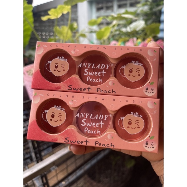 บรัชออนลูกพีช ของแท้! ปัดแก้มส้มอิฐ ส้มพีช บรัชออนโทนส้ม ปัดแก้มส้ม 3ช่องสีสวย (พร้อมส่ง)