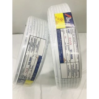 สายไฟVAF2X1.5 สายคู่สีขาวVAF ยาว50เมตร ราคากันเอง จากโรงงานโดยตรง มี ม.อ.ก