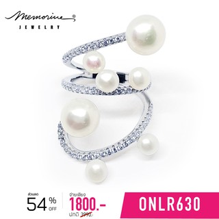 Memorine Jewelry แหวนเงินแท้ 925 ฝังเพชรสวิส (CZ) : ONLR630