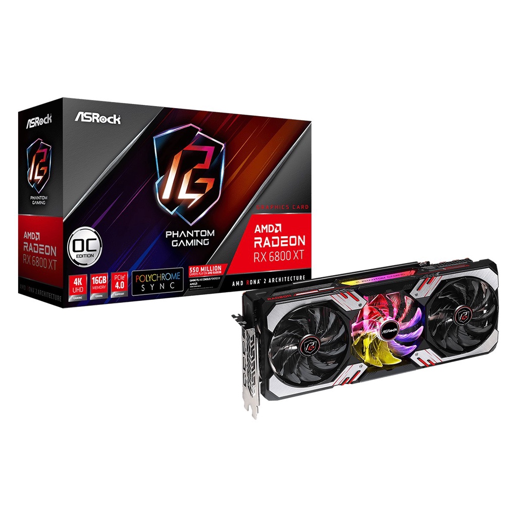 (มือสอง) AMD Radeon RX 6800 XT Phantom Gaming D 16G OC RX6800XT PGD 16GO