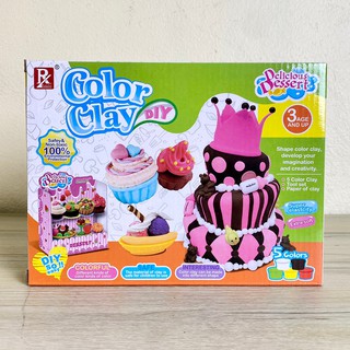 Mika Toys ของเล่นแป้งโดว์ ชุดขนมเค้ก ปลอดภัยสำหรับเด็ก Color Clay DIY ของเล่นdiy ของเล่นแป้งโดว ของเล่นเด็ก แป้งโด