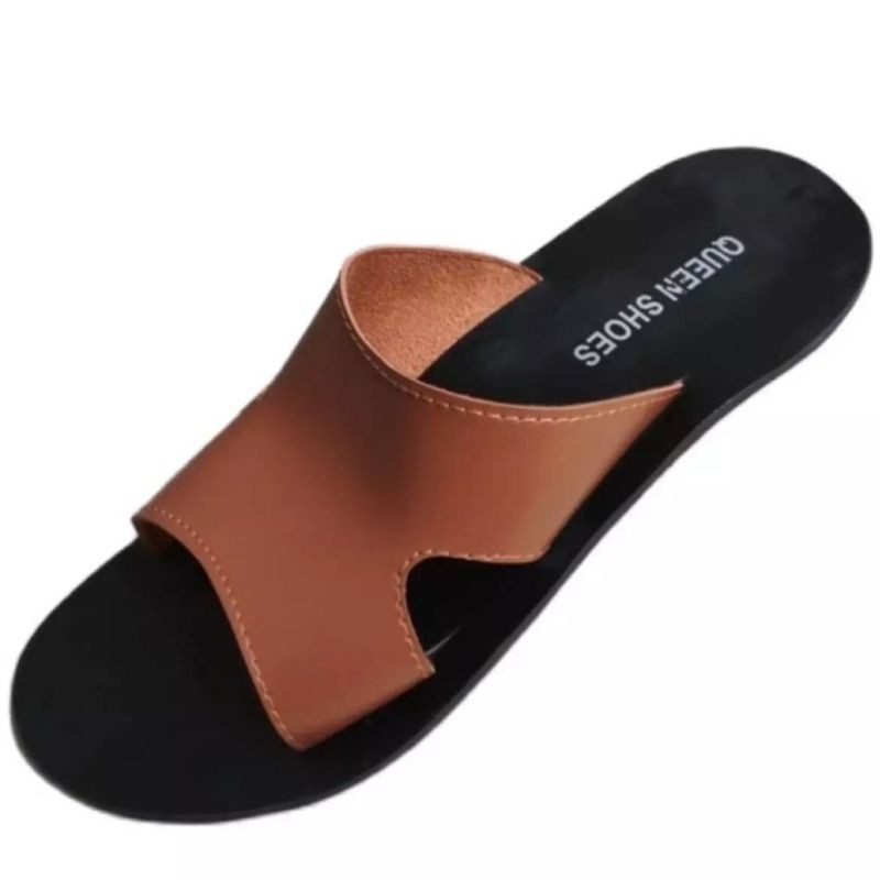 QUEEN SHOES รองเท้าแตะหนังผู้ชาย BARON