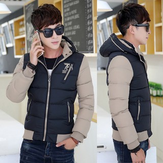 เสื้อแจ็คเก็ตโค้ทกันหนาวผู้ชาย ผ้าร่ม ฮู้ดถอดได้ (11758MM)