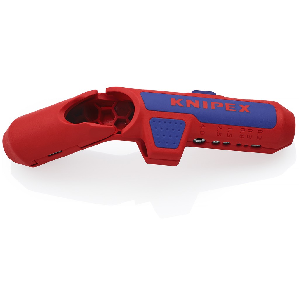 KNIPEX ErgoStrip Universal Dismantling Tool - left-handers ที่ปอกฉนวนหุ้มสายไฟกลมและสายเคเบิลสำหรับมือซ้าย รุ่น 169502SB