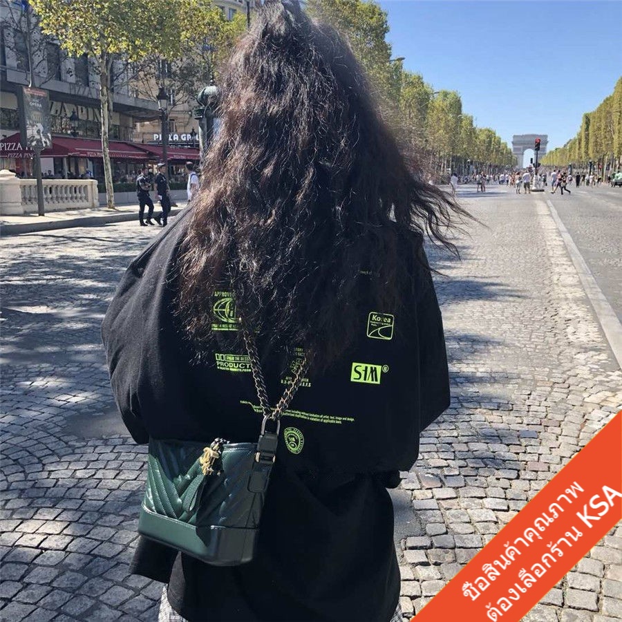 KSA พร้อมส่ง เสื้อยืดผู้หญิงโอเวอร์ไซส์  oversize เสื้อผ้าสไตล์เกาหลี เสื้อคอกลมแขนสั้นแฟชั่นสตรีท คู่รักวัยรุ่น - รูปที่ 5