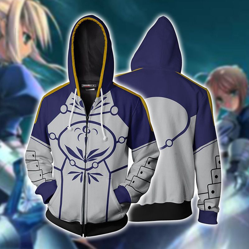 Fate Grand Order FGO Saber Hoodie Japan Anime Unisex Cosplay Costume ...