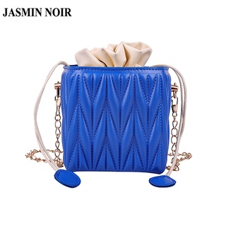 Jasmin Noir กระเป๋าสะพายข้าง สายโซ่ พิมพ์ลายดอกไม้ สําหรับผู้หญิง