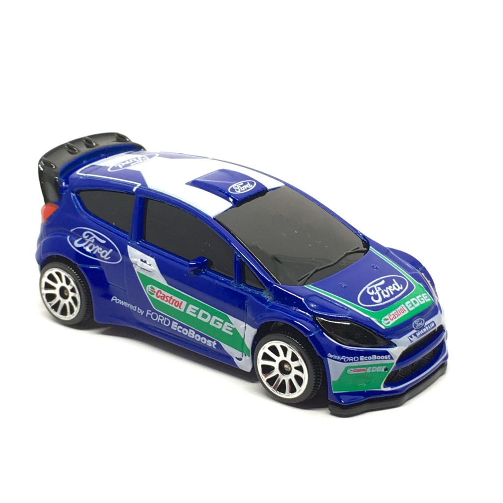 Majorette Ford Fiesta RS WRC - Castrol Edge - Blue / Green Color /Wheels 5U /scale 1/58 (3 inches) no Package