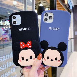 Xiaomi Redmi Note 10 Redmi Note 9 Redmi Note 7 MI 8 Mi 9 Mi 10 Mi A3 Lite Mi 9 Lite Redmi K20 Pro K30 Poco X2 K40 Pro Poco F3 Cute Cartoon Mickey Minnie Mouse Phone Case Soft Silicone Rubber Cover with Strap เคสโทรศัพท์มือถือซิลิโคนลายการ์ตูนมิกกี้เมาส์