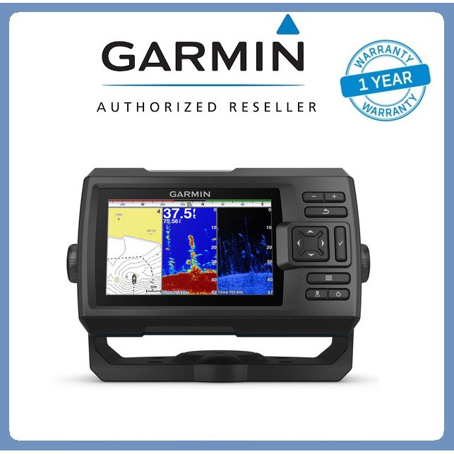 เครื่องหาปลา+GPS รุ่น Garmin Striker Plus 5cv เมนูไทย พร้อมหัว Transducer แถมฟรี เสื้อยืดแขนยาว