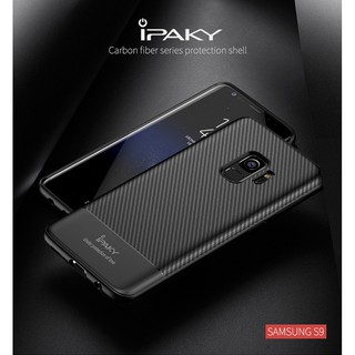 iPaky Carbon Fiber Soft TPU Case for Samsung S9/Plus เคส ไอปากี้ รุ่นคาร์บอน ไฟเฟบอร์ ซอฟ์ต ทีพียู สำหรับ ซัมซุง S9/Plus