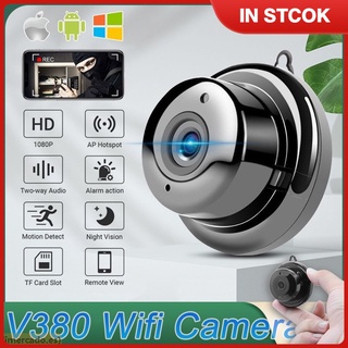 [ขายดี] กล้องวงจรปิดอัจฉริยะ V380 Pro HD 1080P Camera  แบบพกพา พร้อมขาตั้ง