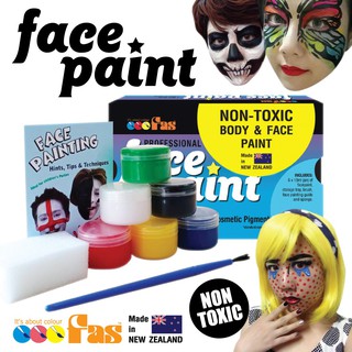 FAS Face Paint Set 10 ml (ชุดสีเพ้นท์หน้าพร้อมพู่กัน)