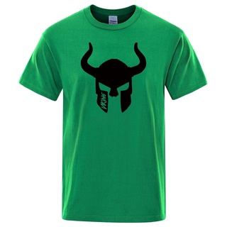 [S-5XL] เสื้อยืดผ้าฝ้าย พิมพ์ลาย Odin Vikings Face แนวสตรีท แฟชั่นสําหรับผู้ชาย 2022