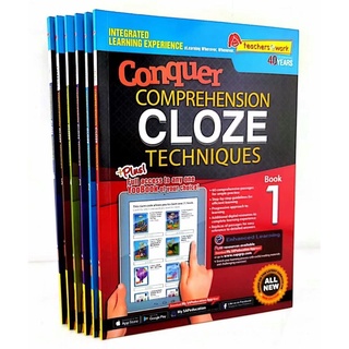 ❤️พร้อมส่ง❤️ตลุยโจทย์ข้อสอบแบบ Singapore SAP CLOZE พร้อมเฉลย Comprehension Cloze Techniques Book 1-6 จาก