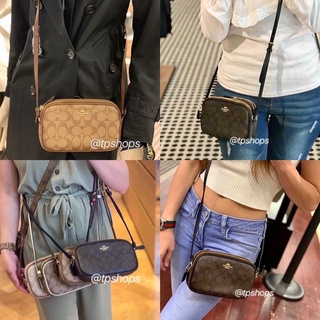 สะพายข้าง coach ลายซิกเนเจอร์ 2ชิป 8นิ้ว อะไหล่ทอง #หนังแท้ รหัส 1962
