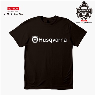 เสื้อยืด พิมพ์ลายโลโก้ Husqvarna สําหรับขี่รถจักรยานยนต์