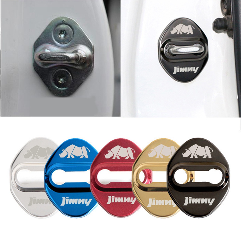 รถ-Styling Auto รถประตูล็อคสัญลักษณ์สําหรับ Suzuki Jimny Badge สติกเกอร์อุปกรณ์เสริมจัดแต่งทรงผมรถ, 