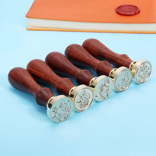 #jearong 💕🌿💕Copper Head Stamp DIY Paint Wax Envelope Sealing Seal with Wood Handle