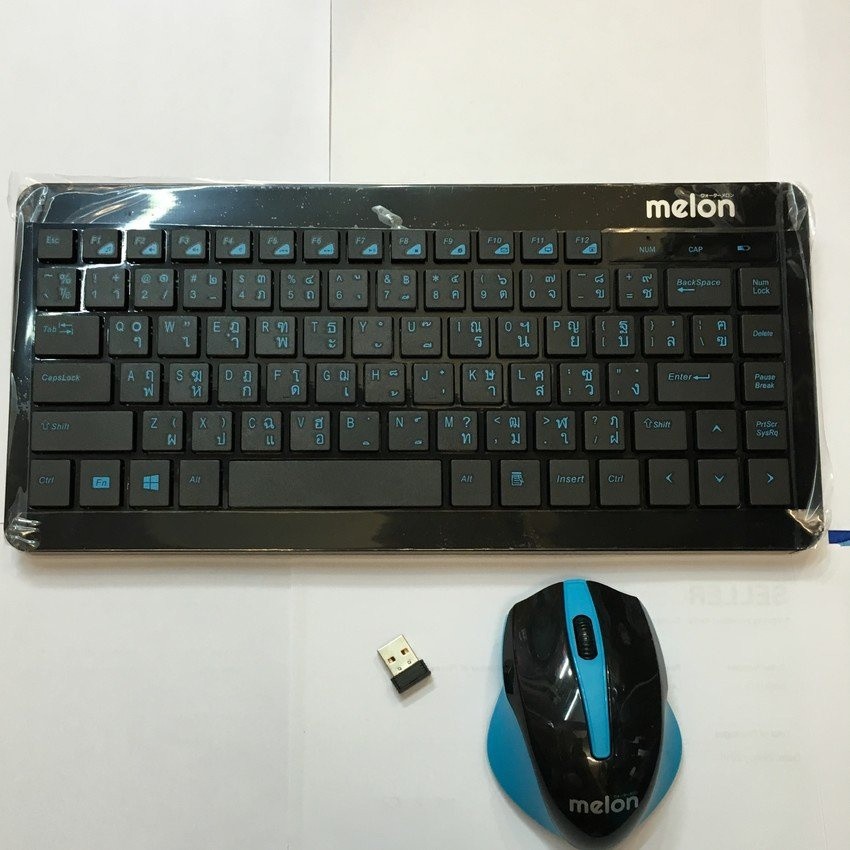 Melon Keyboard+Mouse Wireless Combo Melon KAZUMI คีย์บอร์ด+เมาส์ ไร้สาย รุ่น MKM-400 (สีดำ)