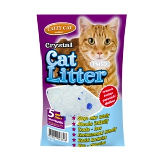 Catty Cat Crystal Cat Litter ทรายแมวคริสตัล+เม็ดบีทสีฟ้า 5 ลิตร