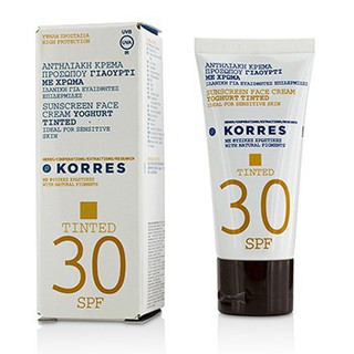 KORRES Yoghurt Tinted Sunscreen Face Cream SPF30 - Ideal For Sensitive Skin Size: 50ml/1.69oz