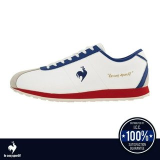 le coq sportif รองเท้าหนังผู้หญิง รุ่น LCS MONTPELLIER CF สีขาว-น้ำเงิน (รองเท้าผ้าใบ, รองเท้าสีขาว, รองเท้าสนีกเกอร์)