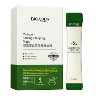 คอลลาเจนสลีปปิ้งมาสก์ (20ซอง/กล่อง) Bioaqua Collagen Firming Sleeping Mask เนื้อเจลเซรั่ม เพิ่มความชุ่มชื้น ผิวกระชับ